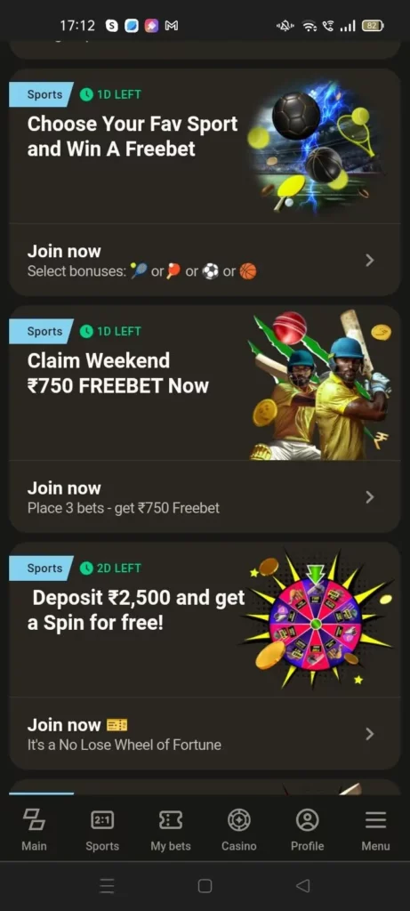 Parimatch Sports Events Promotions