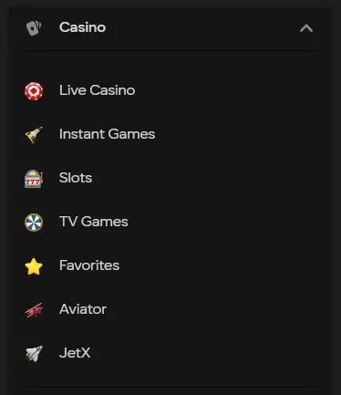 Parimatch casino games