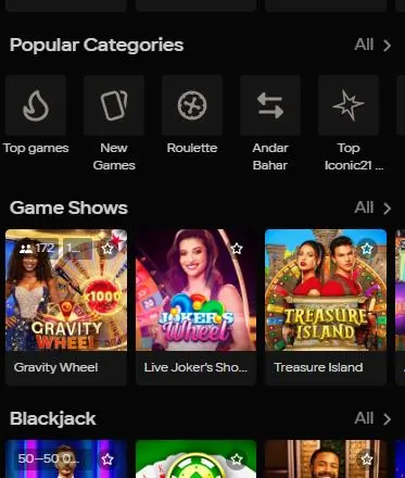 Parimatch live casino games