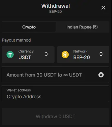 Parimatch app crypto withdraw